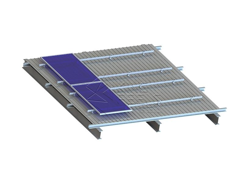 L kaki pemasangan rak bumbung panel solar